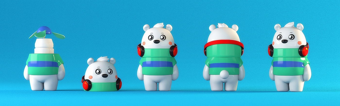 midea空調北極熊吉祥物設計-產品