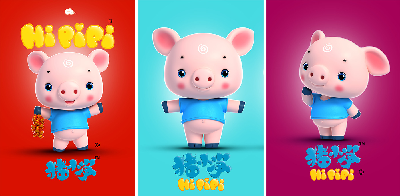 豬卡通設計
